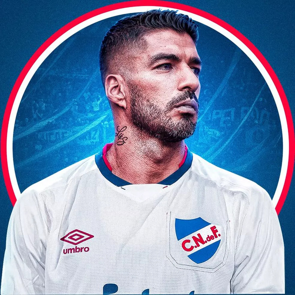 Montagem de Suárez com a camisa do Nacional. Foto: Reprodução