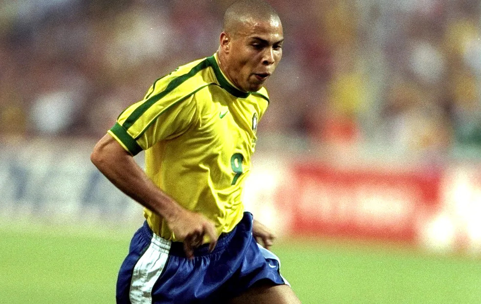 Ronaldo em 1998, quando foi eleito Melhor da Copa. Foto: Agência Getty Images