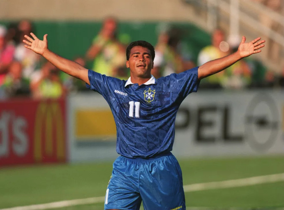 Romário em 1994. Foto: Mike Powell/ALLSPORT