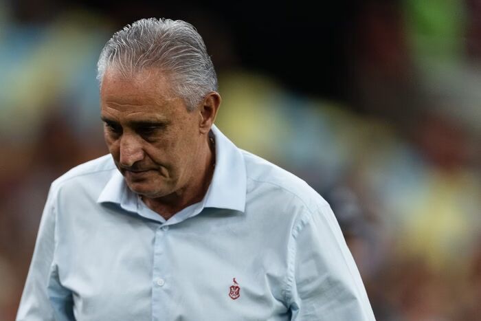 Tite no comando do Flamengo. Foto: Ruano Carneiro/Getty Images